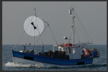 A vessel fishing other than trawling (shows correct signal for vessel engaged in fishing)