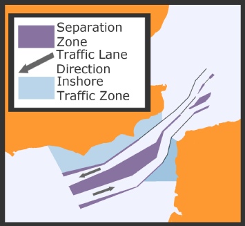 Traffic Separation Scheme - Dover Straits (not to be used for navigation)