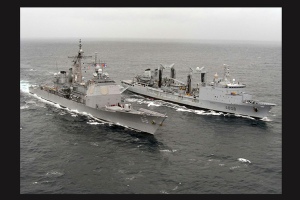VVessel restricted in ability to manoeuvre - replenishment at sea (RFA & USN)