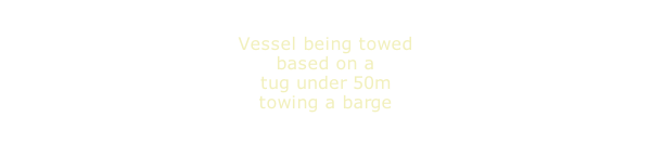 Vessel being towed based on a tug under 50m towing a barge