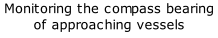 Monitoring the compass bearing of approaching vessels