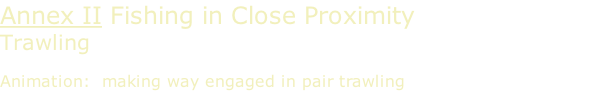 Annex II Fishing in Close Proximity Trawling  Animation:  making way engaged in pair trawling