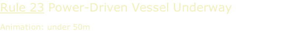 Rule 23 Power-Driven Vessel Underway  Animation: under 50m