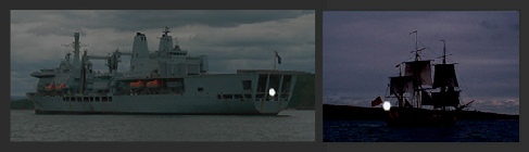 Two vessels being overtaken - only sternlight is visible