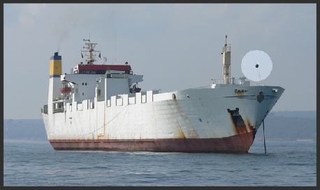 A vessel at anchor