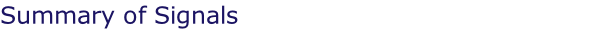Summary of Signals
