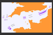 Diagram:  Traffic Separation Schemes in the English Channel