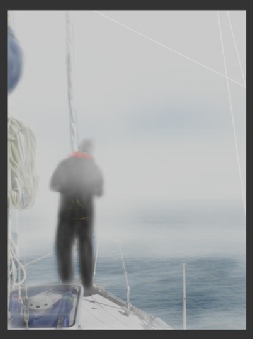 A lookout posted forward to listen for fog signals