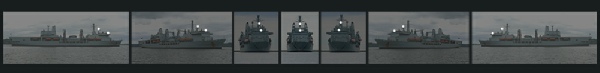 Royal Fleet Auxiliary showing masthead lights