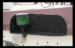 Starboard sidelight (on a small fishing vessel)