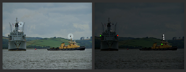Tow more than 200m.  Towing vessel is under 50m - both vessels show diamond by day.  Towing vessel shows three masthead lights