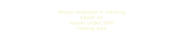 Vessel engaged in trawling based on vessel under 50m making way