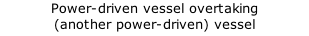 Power-driven vessel overtaking (another power-driven) vessel
