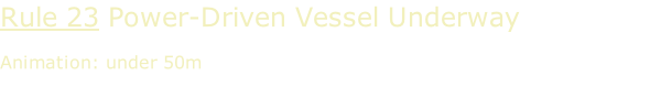 Rule 23 Power-Driven Vessel Underway  Animation: under 50m