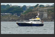 Pilot vessel underway