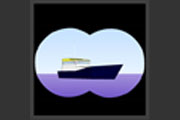 Diagram:  A vessel on collision course