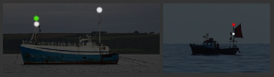 Vessels at anchor engaged in fishing
