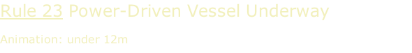Rule 23 Power-Driven Vessel Underway  Animation: under 12m