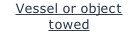 Vessel or object towed