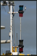 Mast with all-round lights - more detailed view