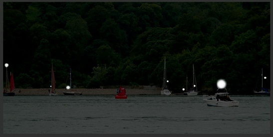 A number of small vessels - some less than 7m in  length at anchor