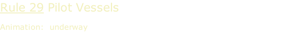 Rule 29 Pilot Vessels  Animation:  underway