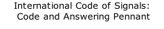 International Code of Signals:   Code and Answering Pennant
